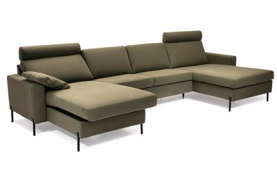 Symfoni sofa med chaiselonger og el-recliner